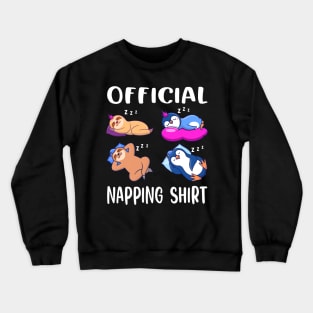 Sloth and Penguin Napping Shirt Pajamas Kids Girls Boys Gift Crewneck Sweatshirt